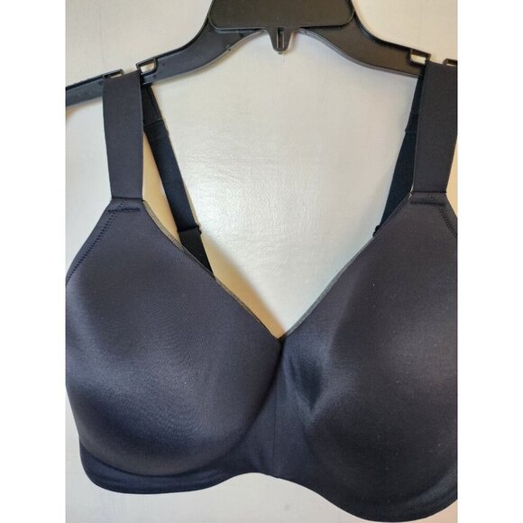 New Auden Women's Black Wireless Lightly Line Bra Adjustable Straps Size 46DD - Picture 3 of 5